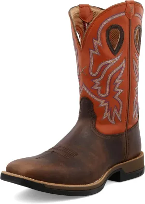 Twisted X Men's 11" Pull On Work Boot, Moc Toe Nano Toe with CellStretch