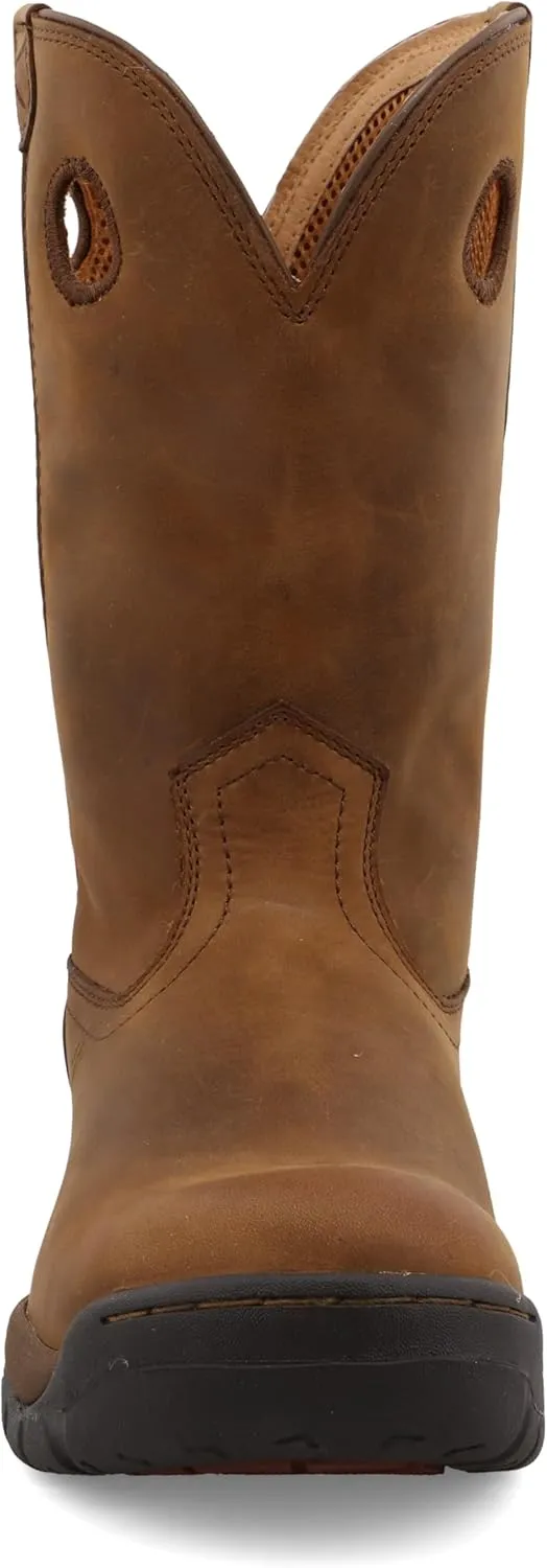 Twisted X Men’s Work Boot - K Toe All-Around Boots Designed with Air-Mesh Lining, Compression- EVA Midsole, Rubber Outsole, and Full-Grain Oiled Leather Vamp and 11” Shaft