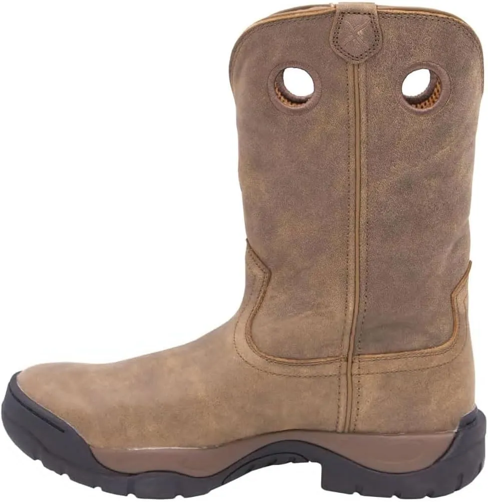 Twisted X Men’s Work Boot - K Toe All-Around Boots Designed with Air-Mesh Lining, Compression- EVA Midsole, Rubber Outsole, and Full-Grain Oiled Leather Vamp and 11” Shaft