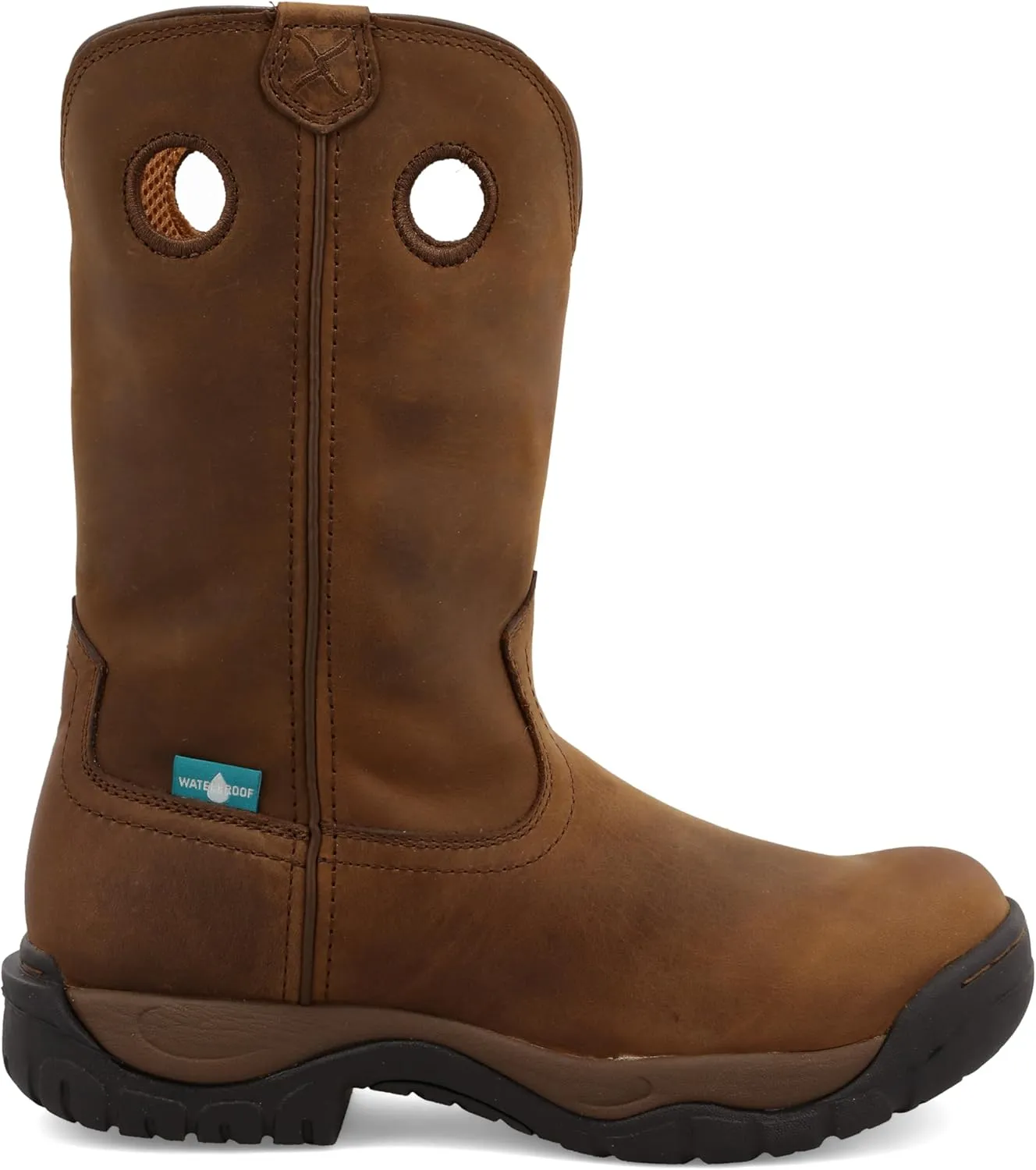 Twisted X Men’s Work Boot - K Toe All-Around Boots Designed with Air-Mesh Lining, Compression- EVA Midsole, Rubber Outsole, and Full-Grain Oiled Leather Vamp and 11” Shaft