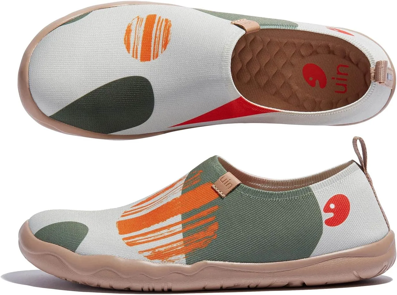 UIN Men's Loafers Painted Travel Shoes Slip On Walking Casual Lightweight Comfort Fashion Sneaker ToledoⅠColor & Geometry