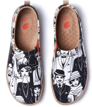 UIN Men's Loafers Painted Travel Shoes Slip Walking Shoes Casual Lightweight Comfort Fashion Sneaker Toledo Ⅰ Destination