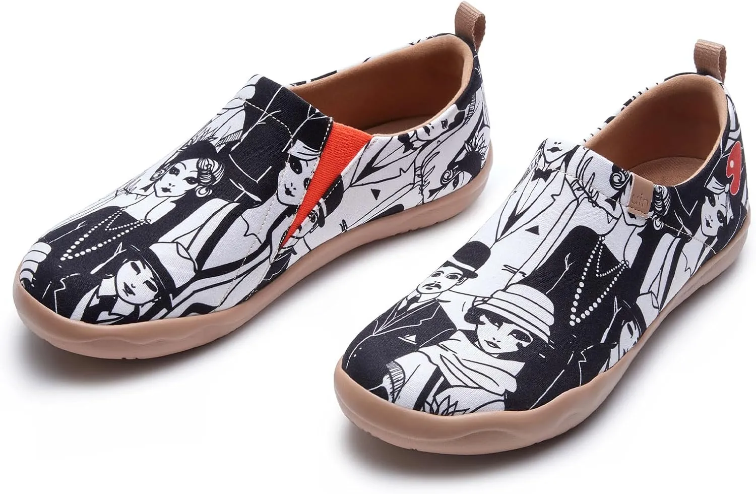 UIN Men's Loafers Painted Travel Shoes Slip Walking Shoes Casual Lightweight Comfort Fashion Sneaker Toledo Ⅰ Destination