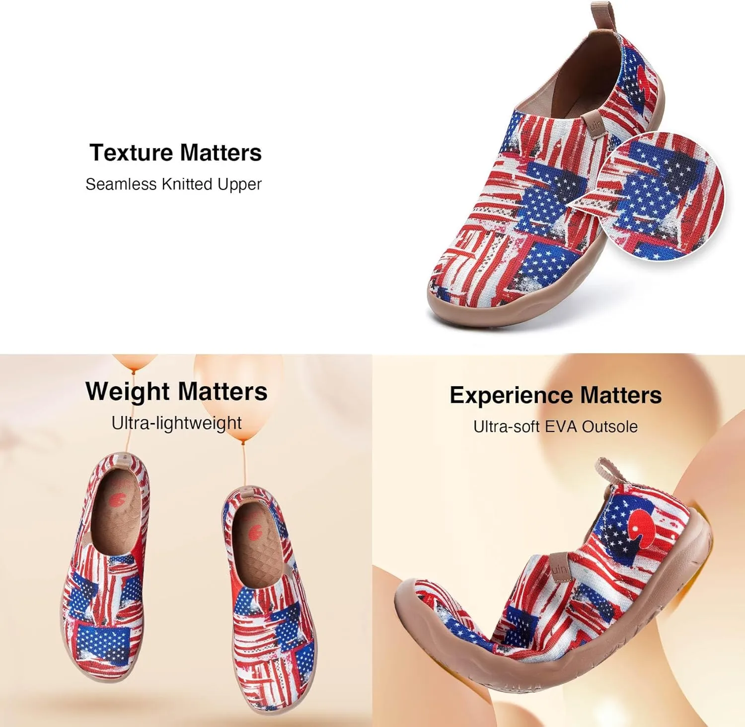 UIN Men's Loafers Painted Travel Shoes Slip Walking Shoes Casual Lightweight Comfort Fashion Sneaker Toledo Ⅰ Destination