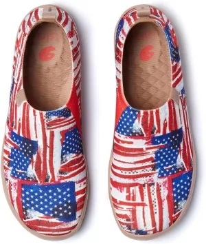 UIN Men's Loafers Painted Travel Shoes Slip Walking Shoes Casual Lightweight Comfort Fashion Sneaker Toledo Ⅰ Destination