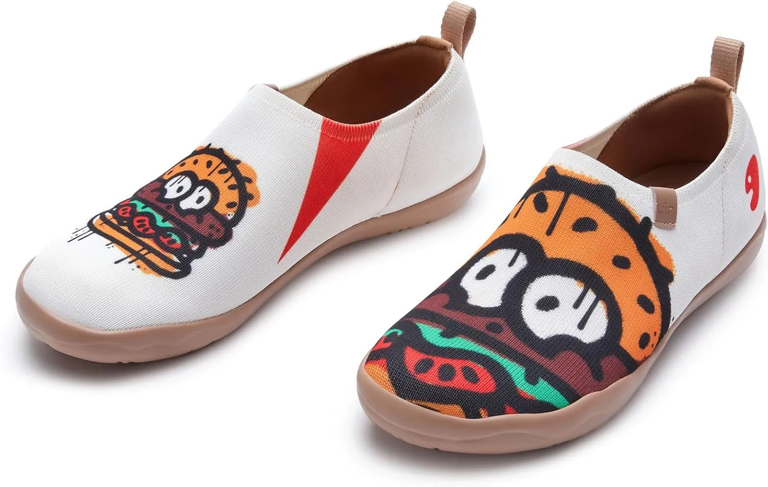 UIN Women's Knit Slip On Loafers Comfort Lightweight Fashion Sneaker Art Painted Travel Shoes Toledo Ⅰ
