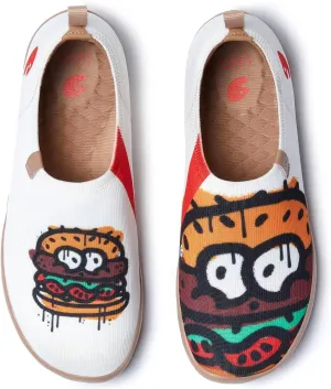 UIN Women's Knit Slip On Loafers Comfort Lightweight Fashion Sneaker Art Painted Travel Shoes Toledo Ⅰ