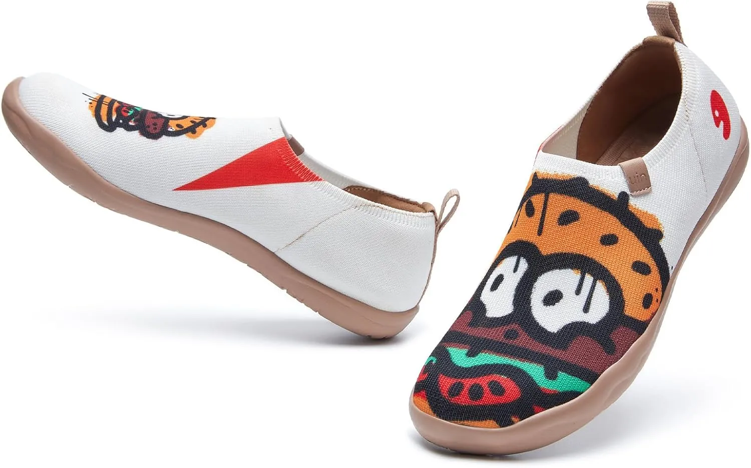 UIN Women's Knit Slip On Loafers Comfort Lightweight Fashion Sneaker Art Painted Travel Shoes Toledo Ⅰ
