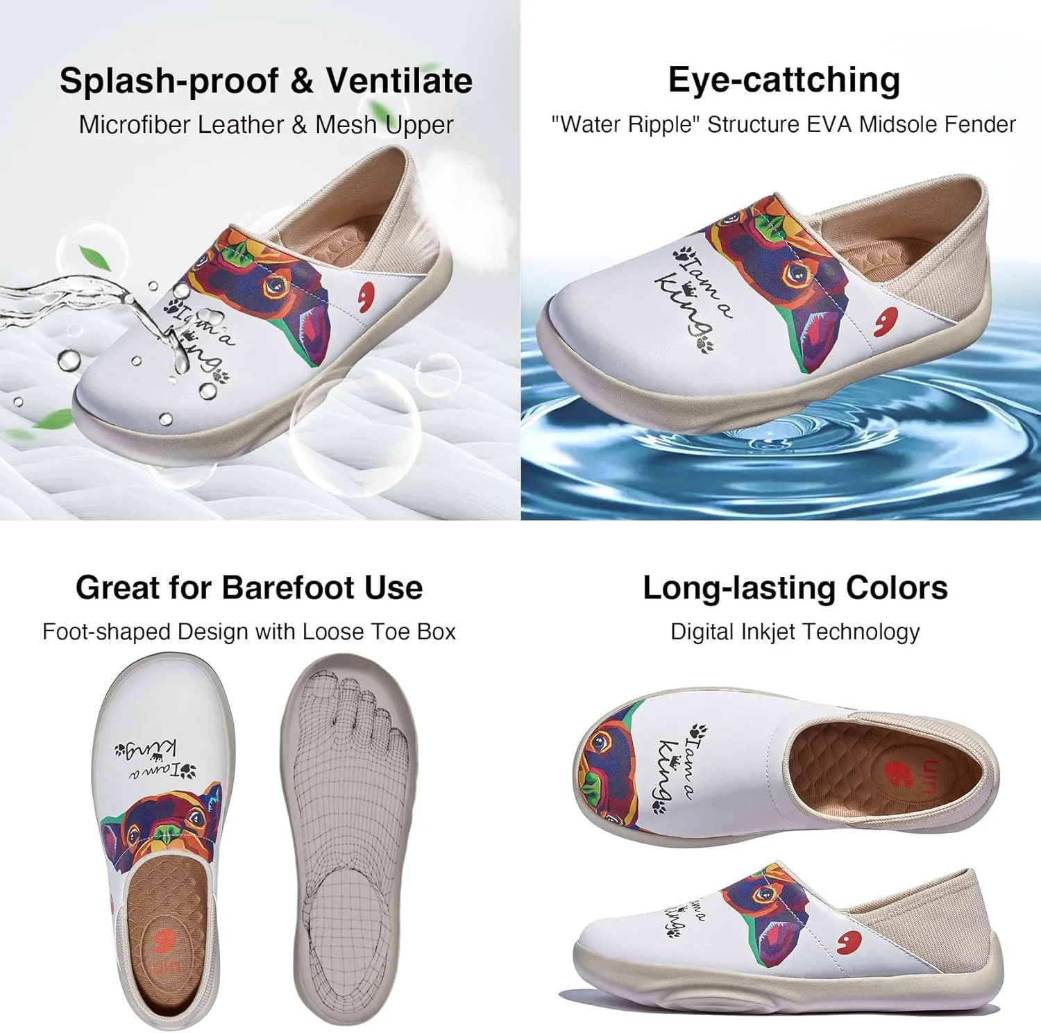 UIN Womens Loafers Casual Travel Barefoot Shoes Lightweight Comfort Slip On Sneakers Mojacar