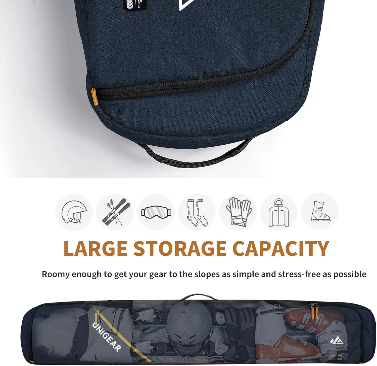 Unigear Snowboard Ski Bag for Air Travel, Reinforced Double Padded Snowboard Bag