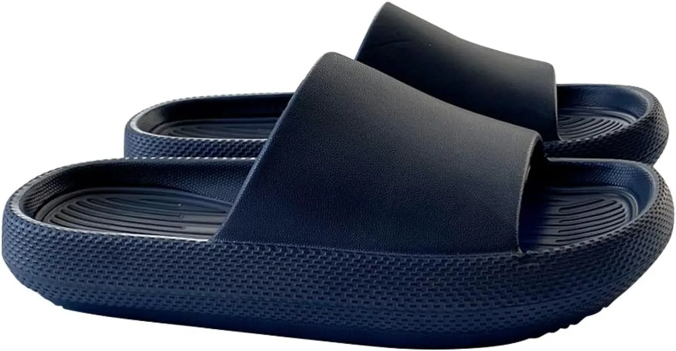 Unisex Cushion Slides Women Men, Ultra Soft Slippers House Slides Shower Sandals, Thick Sole Non-Slip Durable Super Lightweight Pillow Slippers shoes