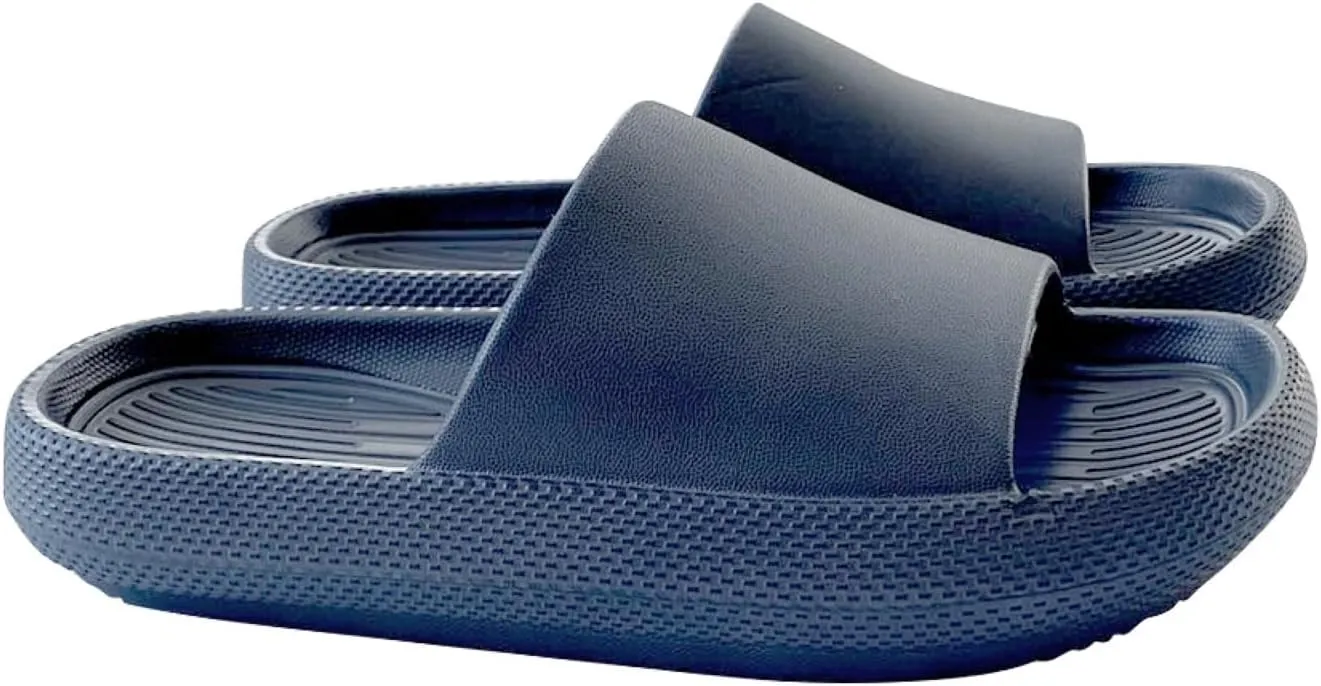Unisex Cushion Slides Women Men, Ultra Soft Slippers House Slides Shower Sandals, Thick Sole Non-Slip Durable Super Lightweight Pillow Slippers shoes