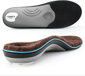 VALSOLE Heavy Duty Support Pain Relief Orthotics - 220  lbs Plantar Fasciitis High Arch Support Insoles for Men Women, Flat Feet Orthotic Insert, Work Boot Shoe Insole, Absorb Shock with Every Step