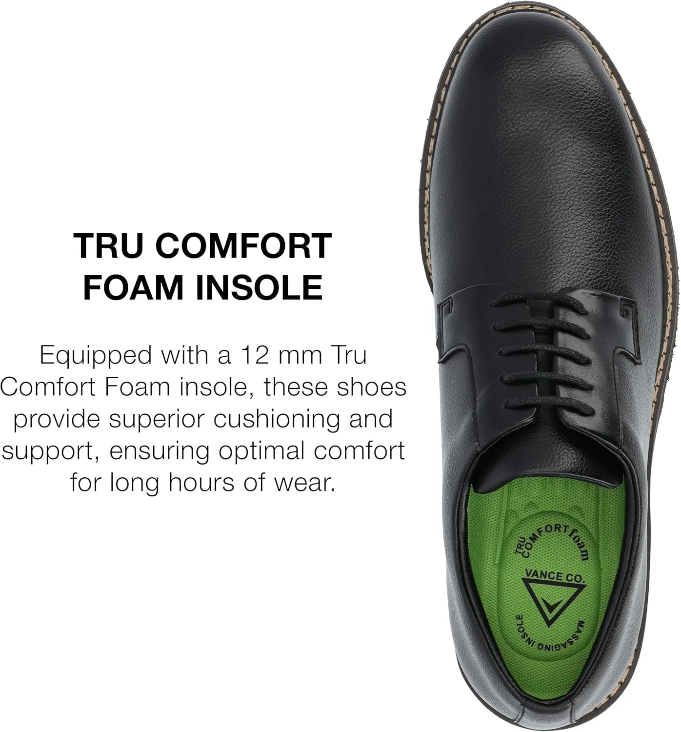 Vance Co. Mens Martin Faux Leather Oxfords