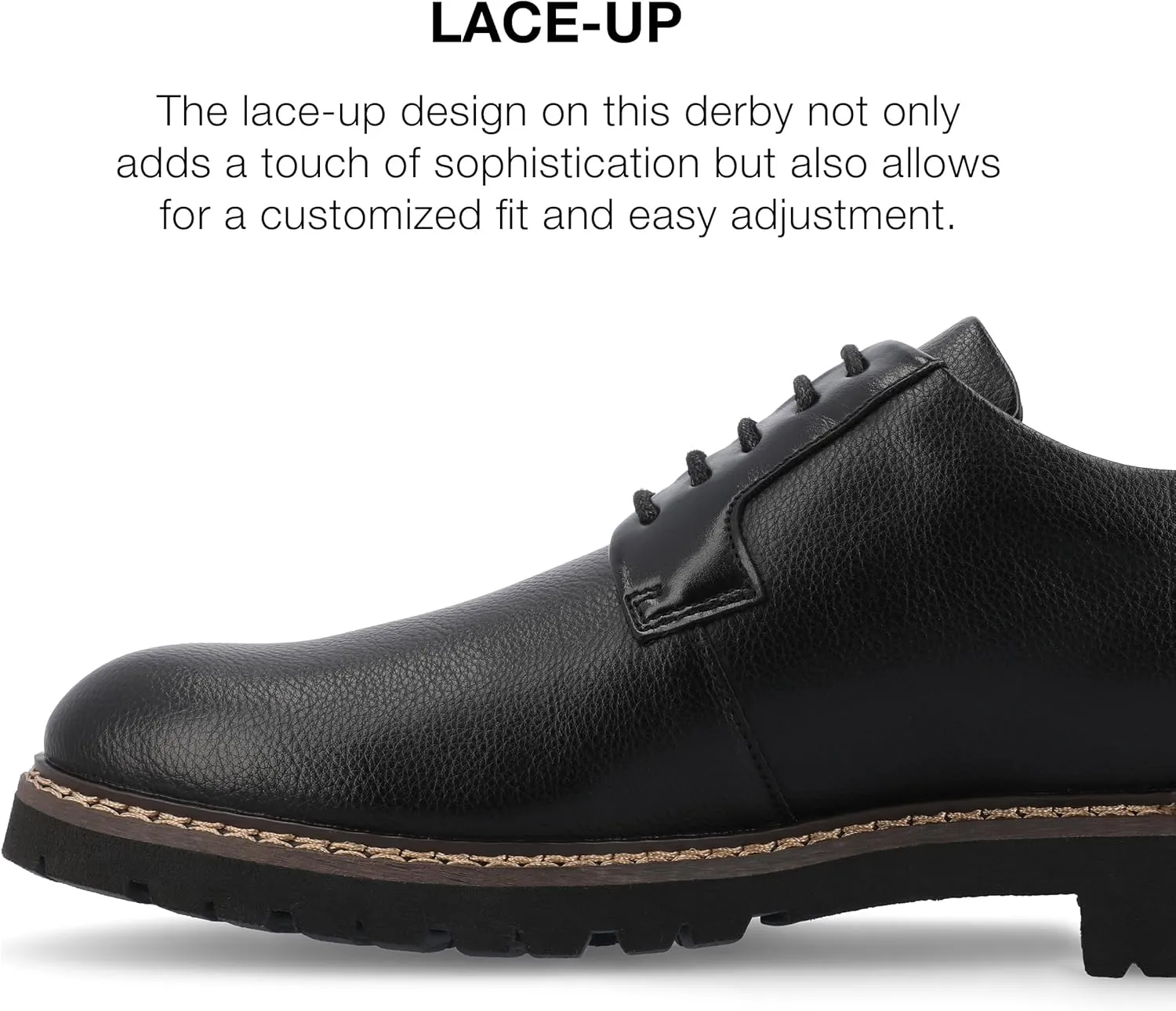 Vance Co. Mens Martin Faux Leather Oxfords
