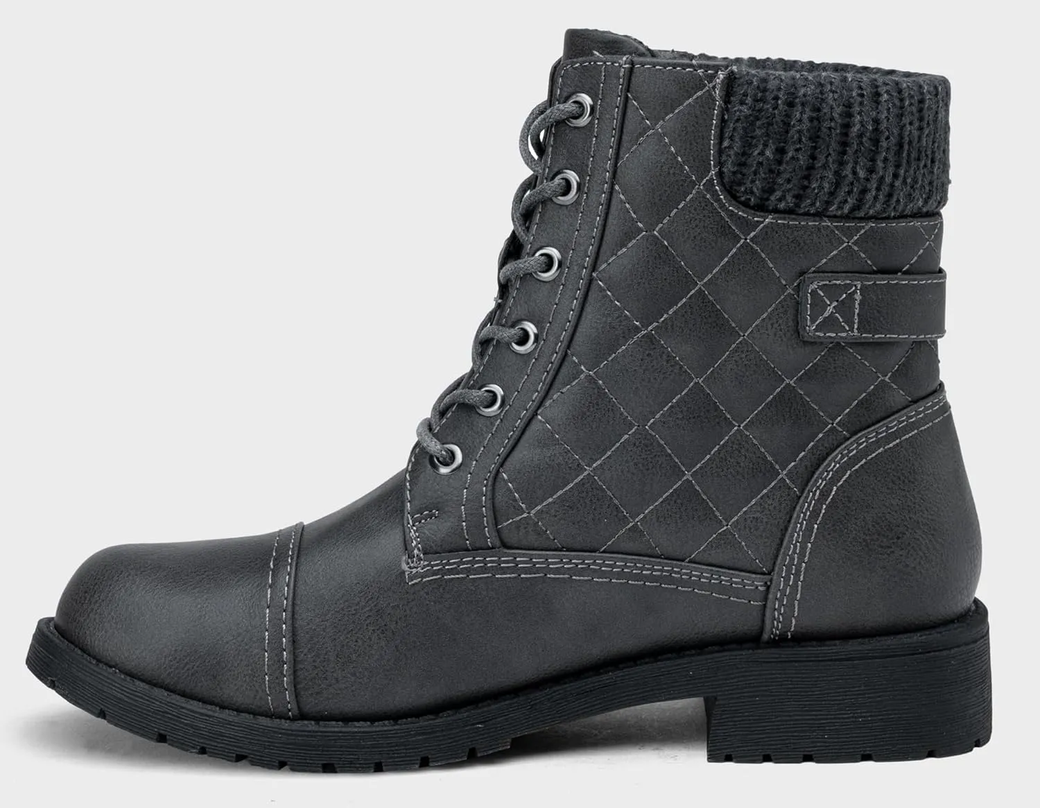 Vepose Women's Combat Ankle Boots, Lace up Comfortable Booties Low Heel