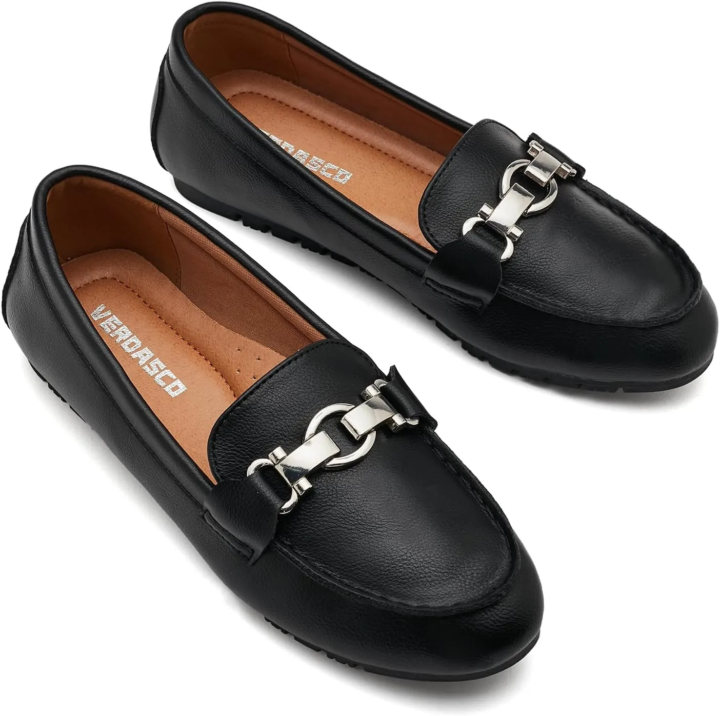 VERDASCO Women's Loafers Comfort Slip-Ons Flat Work Shoes Casual Moccasins Penny Loafers Lady Dress Shoes