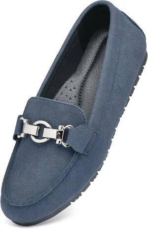 VERDASCO Women's Loafers Comfort Slip-Ons Flat Work Shoes Casual Moccasins Penny Loafers Lady Dress Shoes