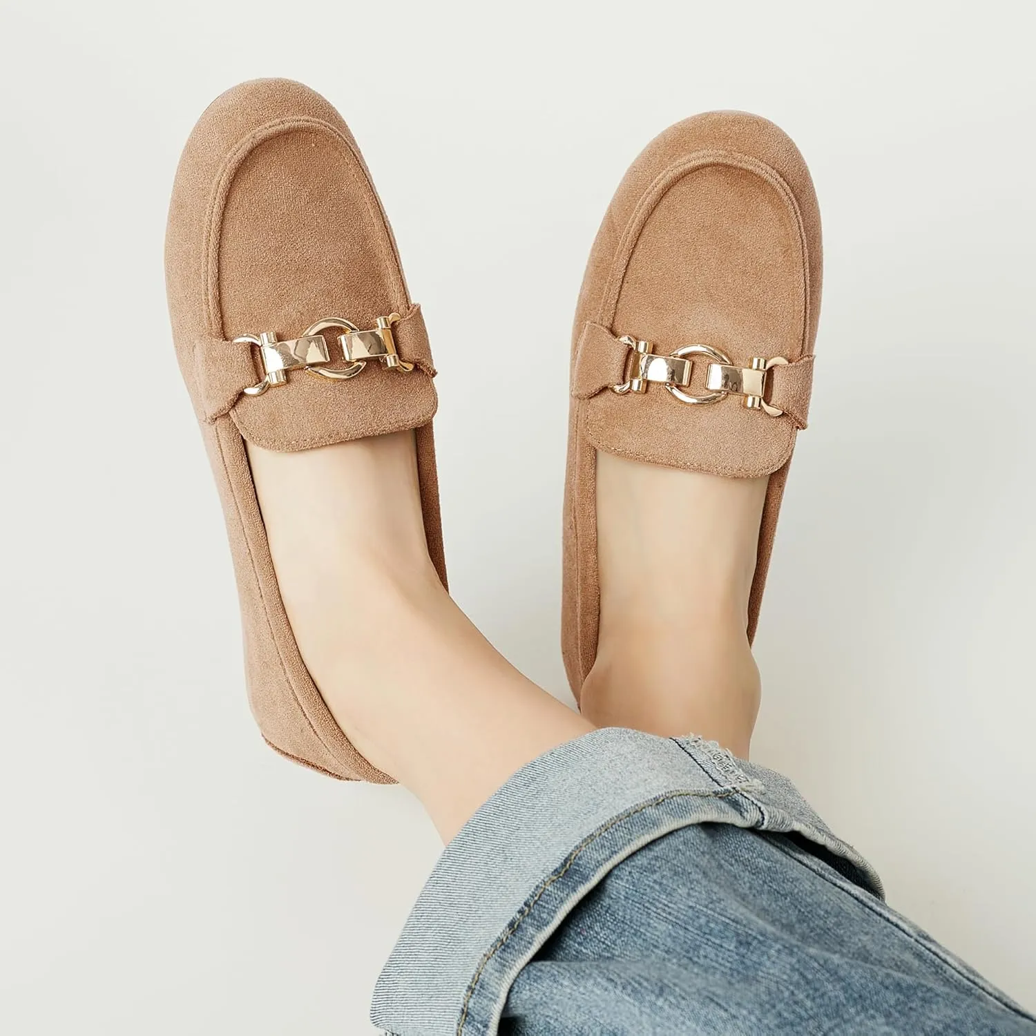 VERDASCO Women's Loafers Comfort Slip-Ons Flat Work Shoes Casual Moccasins Penny Loafers Lady Dress Shoes