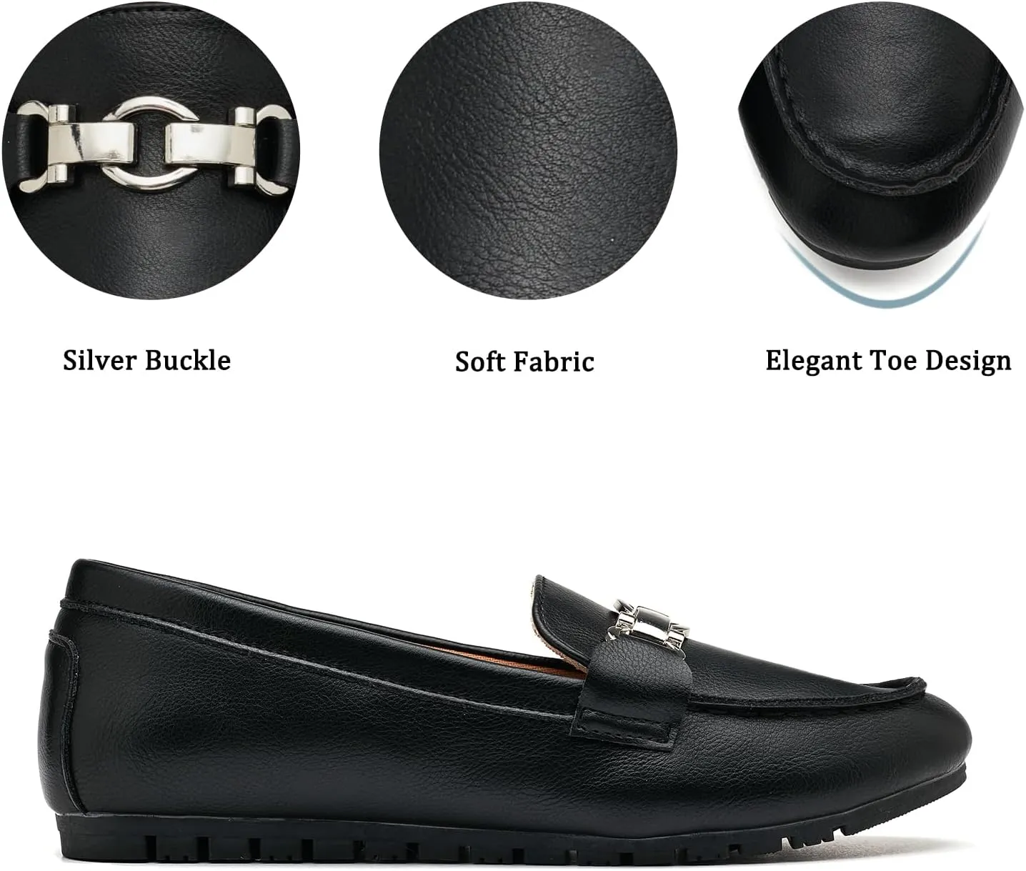 VERDASCO Women's Loafers Comfort Slip-Ons Flat Work Shoes Casual Moccasins Penny Loafers Lady Dress Shoes