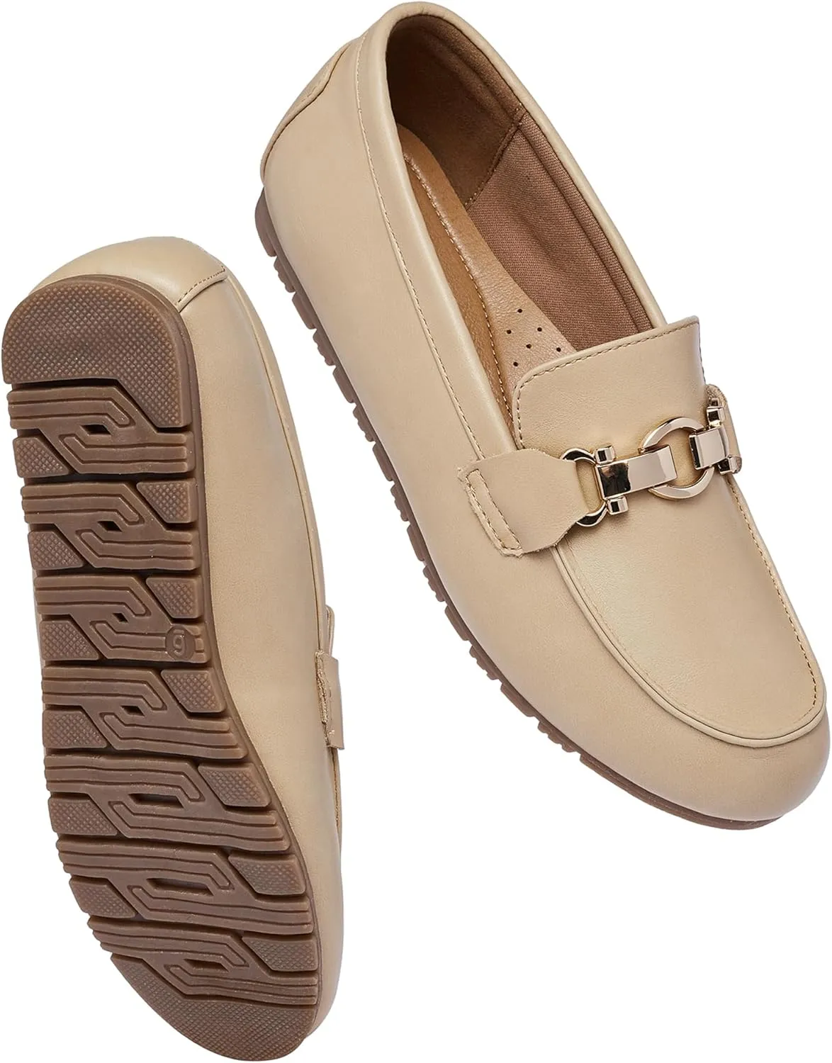 VERDASCO Women's Loafers Comfort Slip-Ons Flat Work Shoes Casual Moccasins Penny Loafers Lady Dress Shoes