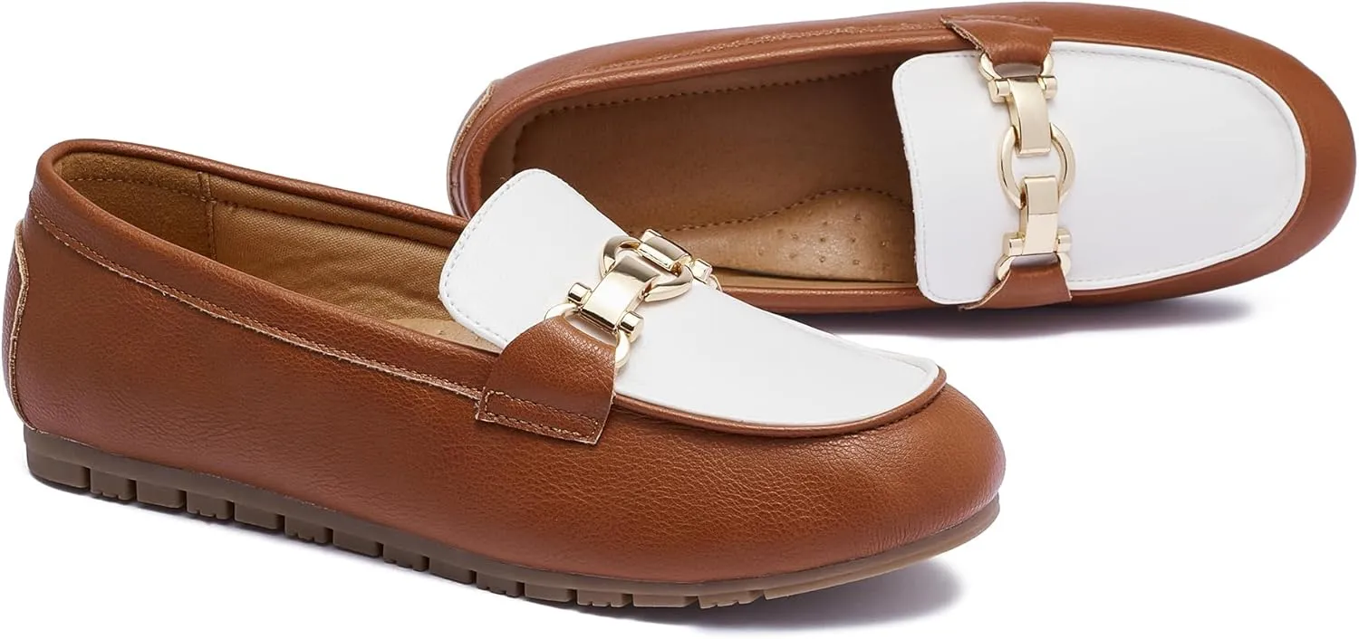 VERDASCO Women's Loafers Comfort Slip-Ons Flat Work Shoes Casual Moccasins Penny Loafers Lady Dress Shoes