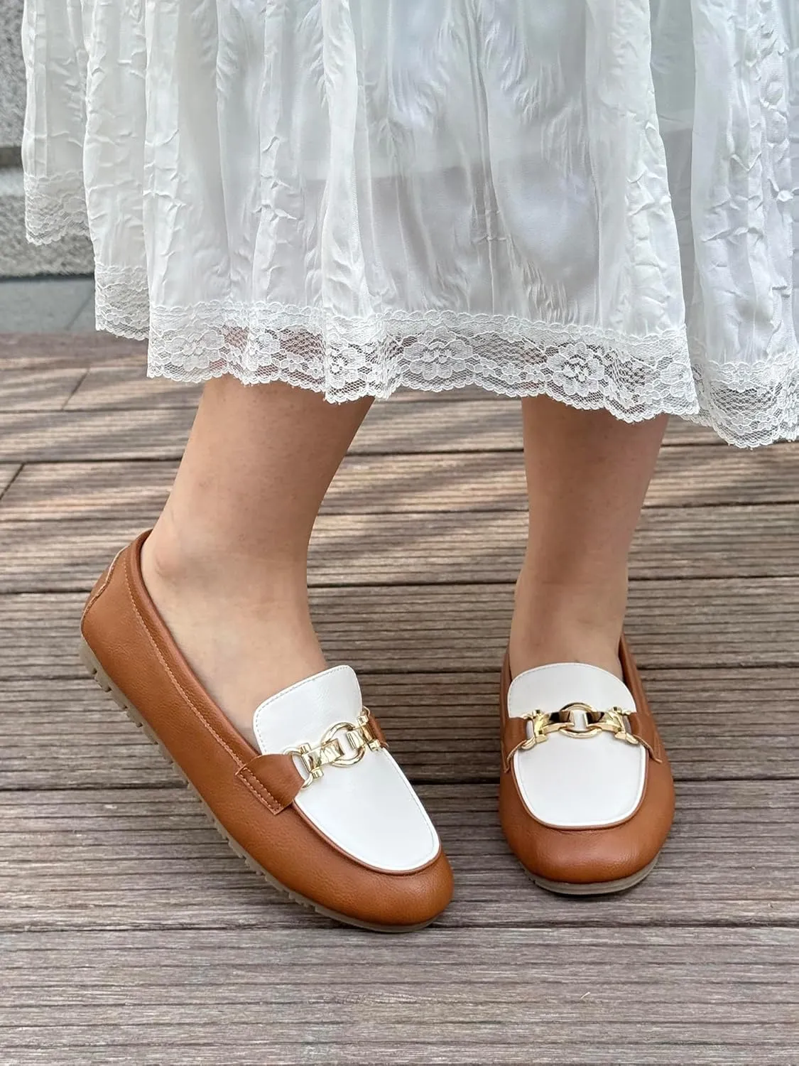 VERDASCO Women's Loafers Comfort Slip-Ons Flat Work Shoes Casual Moccasins Penny Loafers Lady Dress Shoes