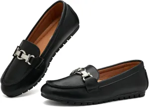 VERDASCO Women's Loafers Comfort Slip-Ons Flat Work Shoes Casual Moccasins Penny Loafers Lady Dress Shoes