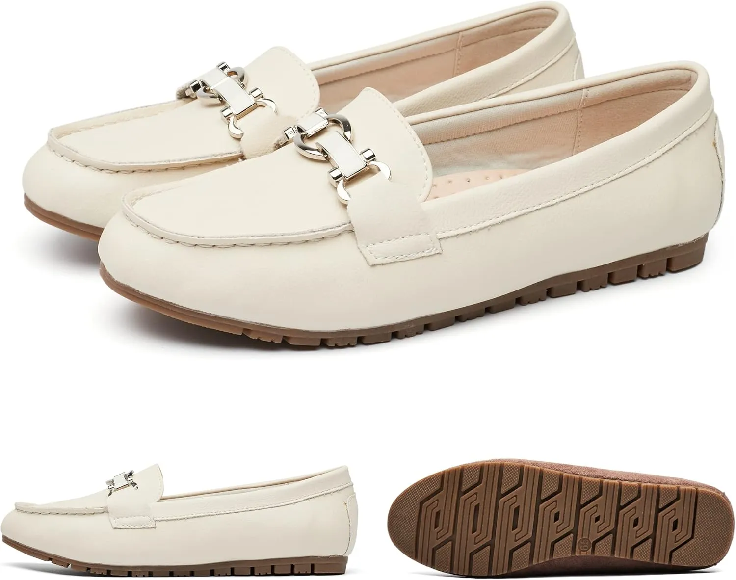 VERDASCO Women's Loafers Comfort Slip-Ons Flat Work Shoes Casual Moccasins Penny Loafers Lady Dress Shoes