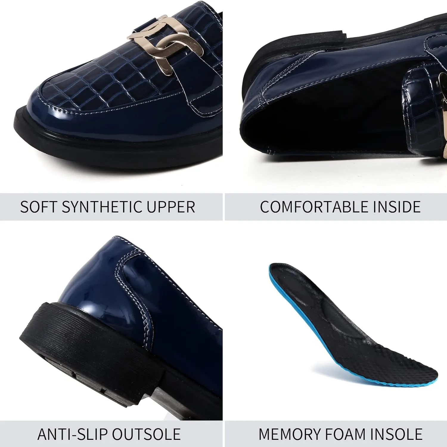VOCNTVY Loafers for Women Slip On Comfort Business Work Shoes