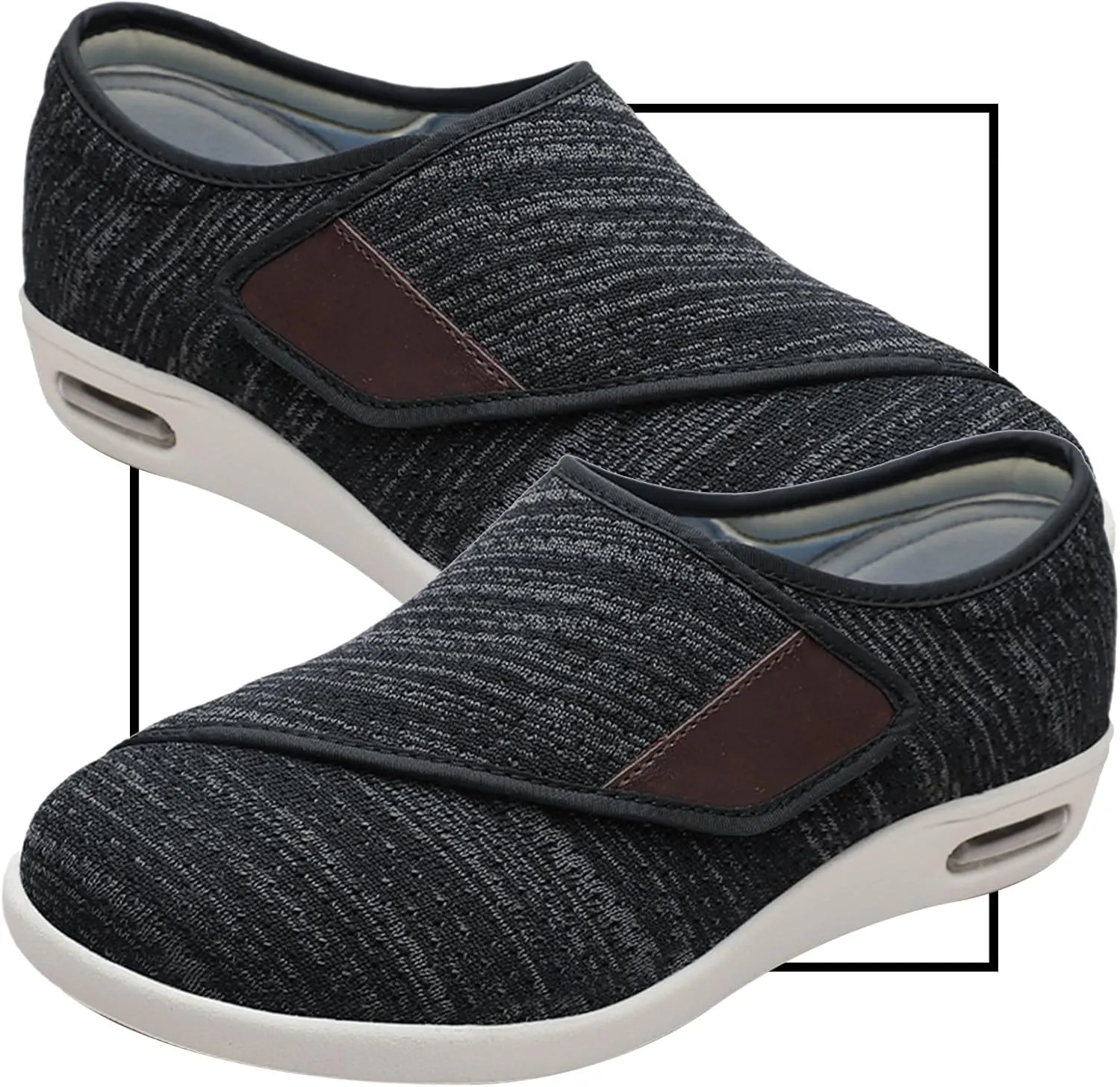 Walking Shoes Womens Men's Orthopedic Comfortable Slip On Shoes for Plantar Fasciitis Casual Loafers with Arch Support Orthotic Walking Shoes for Foot and Heel Pain