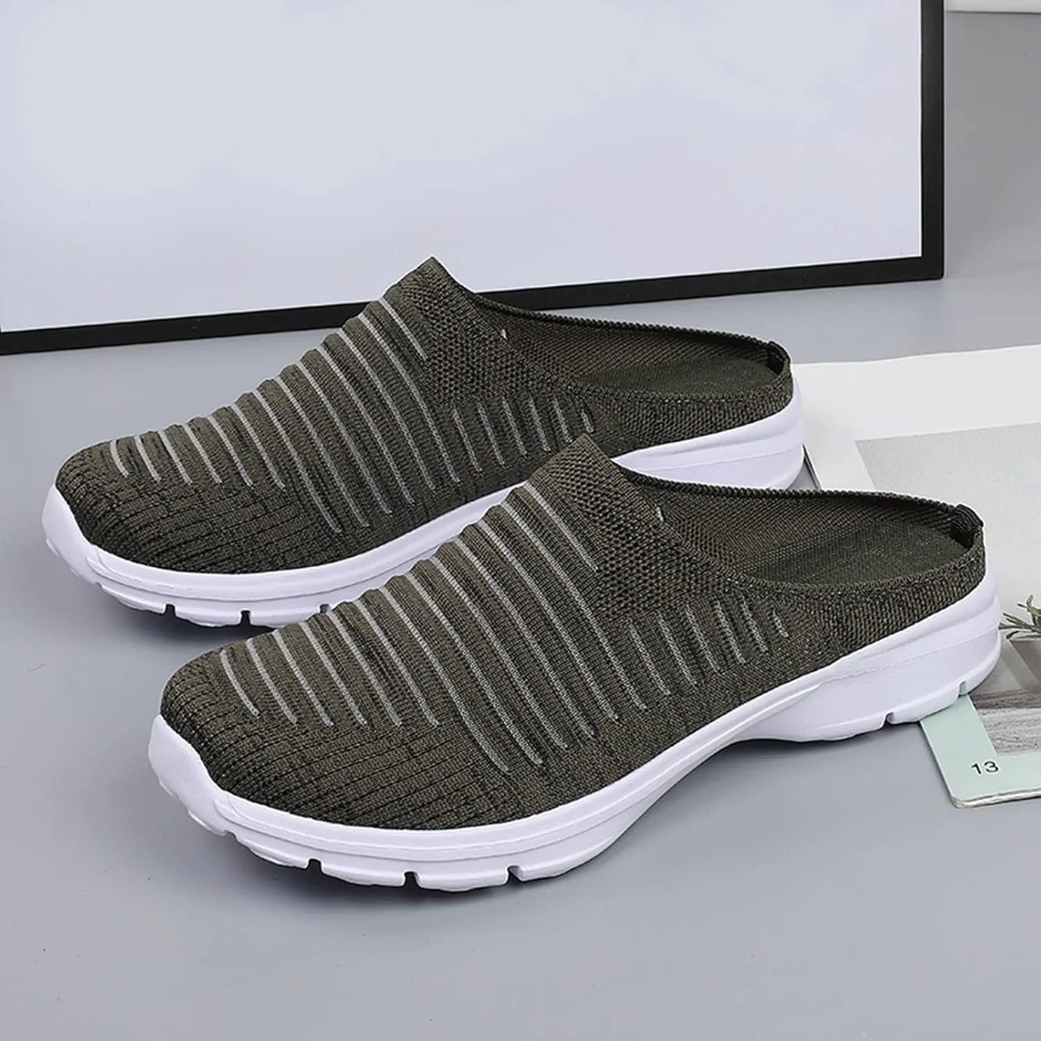 Walking Tennis Shoes for Women Breathable Knitted Mesh Non Slip Sneakers Fashion Couple Matching Walking Shoes