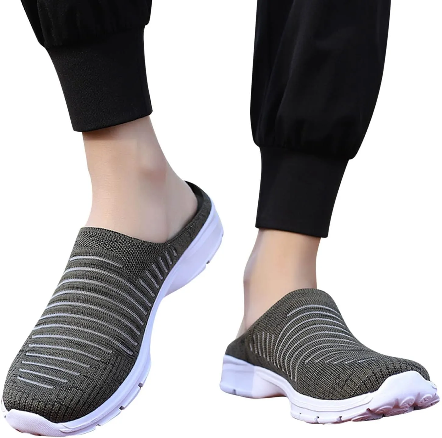 Walking Tennis Shoes for Women Breathable Knitted Mesh Non Slip Sneakers Fashion Couple Matching Walking Shoes