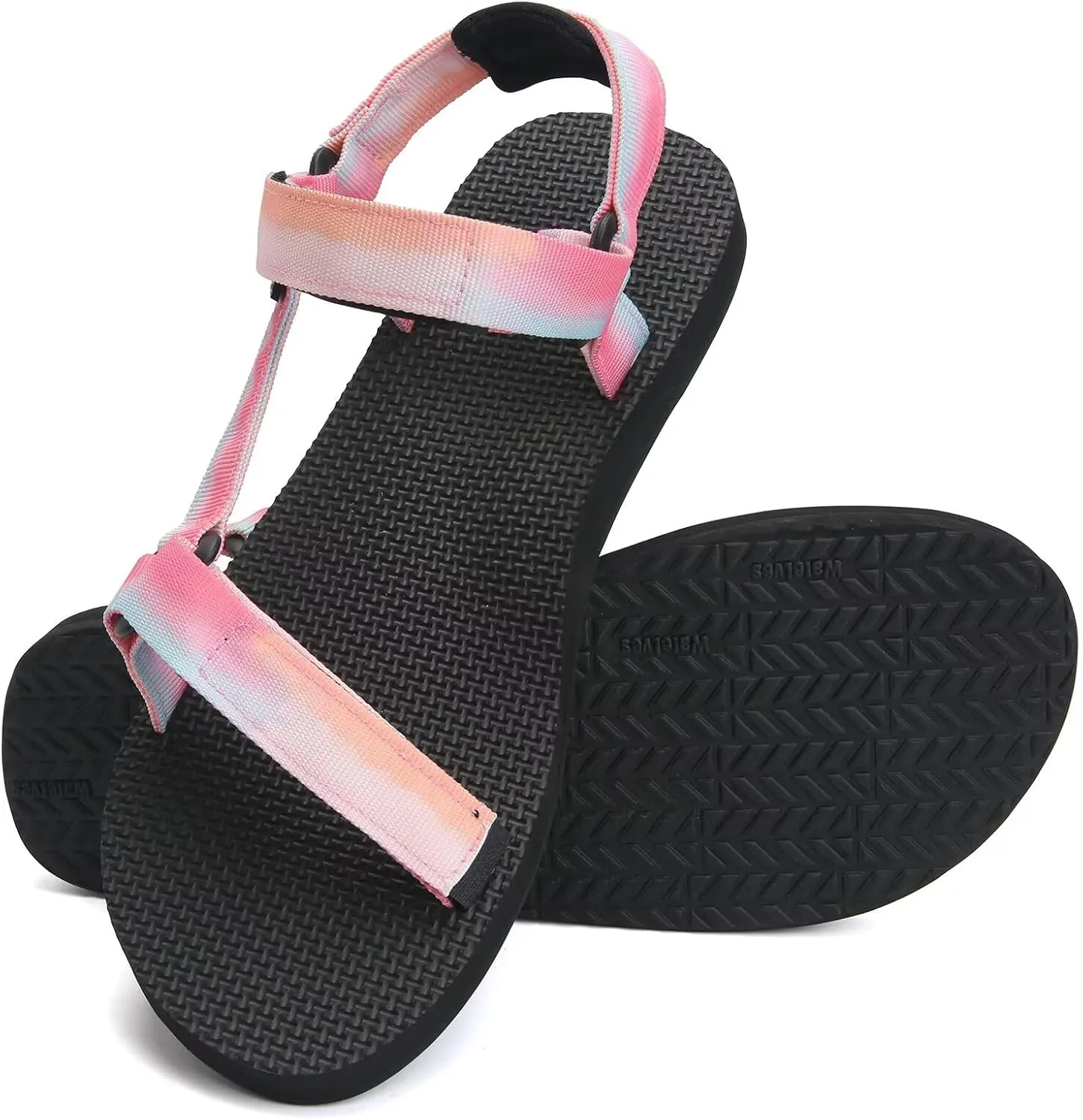 WateLves Womens-Sport-Sandals Outdoor Hiking Sandals with-Arch-Support Comfortable Webbing-Water-Athletic Beach-Sandals for Travel-Walking-Trekking-Camping