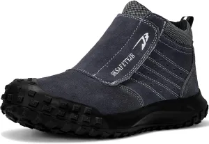 Welding Work Boots for Men Slip on Steel Toe Shoes for Men Soft Comfortable Safety Boots Mens Work Boots Indestructible Puncture Proof Construction Boots for Men Safety Toe Footwear for Welder