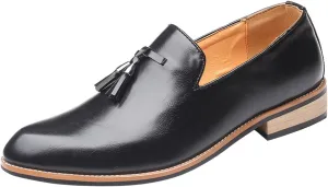 Wide Toe Box Dress Shoes for Men Fashion Style Men's Breathable Tassel Comfortable Business Slip On Work Leisure Solid Color Leather Shoes Men's Business Casual Shoes Size 15