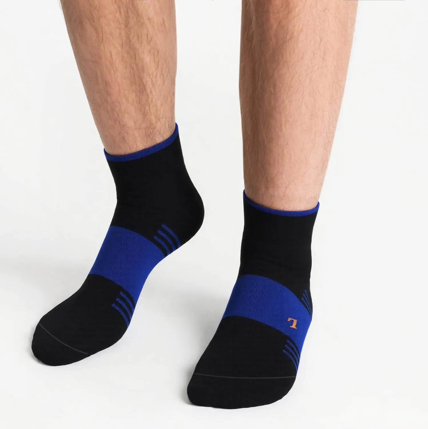 Wildarms Men's Running Socks - L/R Cushioned Moisture-Wicking Anti & Blister for Gym, Hiking, Cycling(All-Season Multi-Sport)