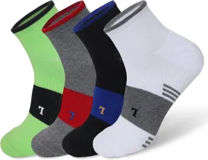 Wildarms Men's Running Socks - L/R Cushioned Moisture-Wicking Anti & Blister for Gym, Hiking, Cycling(All-Season Multi-Sport)