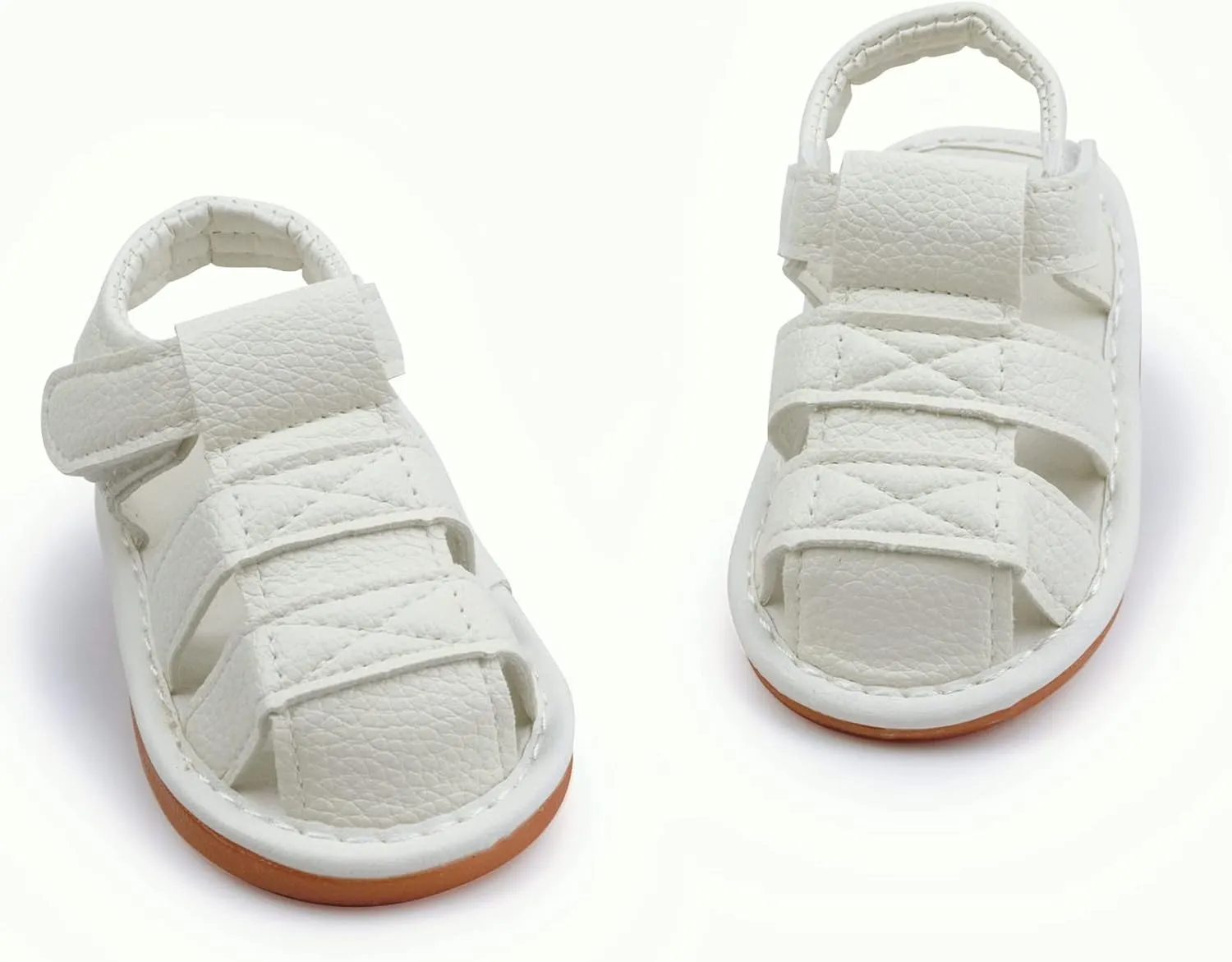 WILLFUN Baby Boy Girl Summer Infant Squeaky Sandals Premium Rubber Sole Closed-Toe Non-Slip Shoes Toddler First Walkers