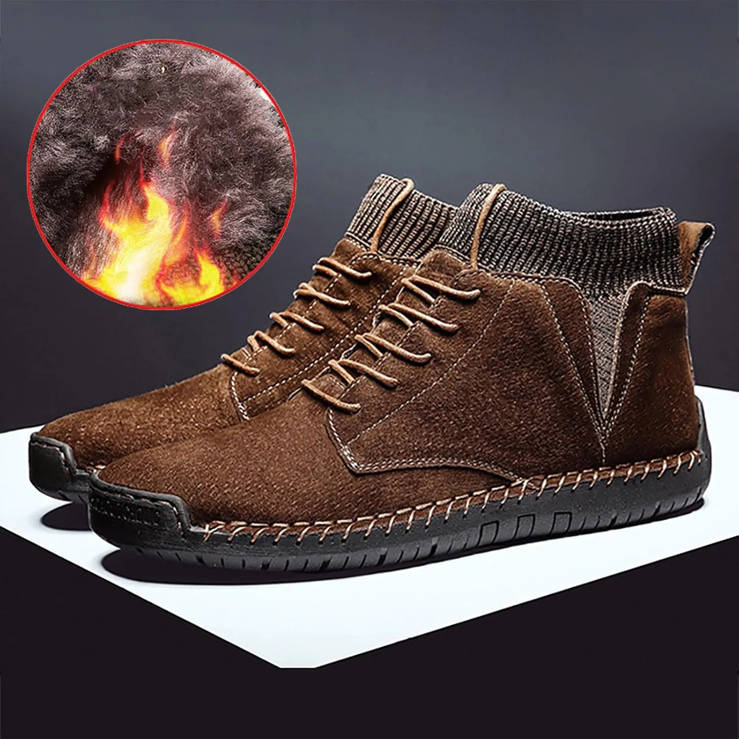 Winter Padded Men's British Large Size Casual Suede Handmade Foreign Trade Sport Shoes Sneaker for Men Mens Dress Shoes Men S