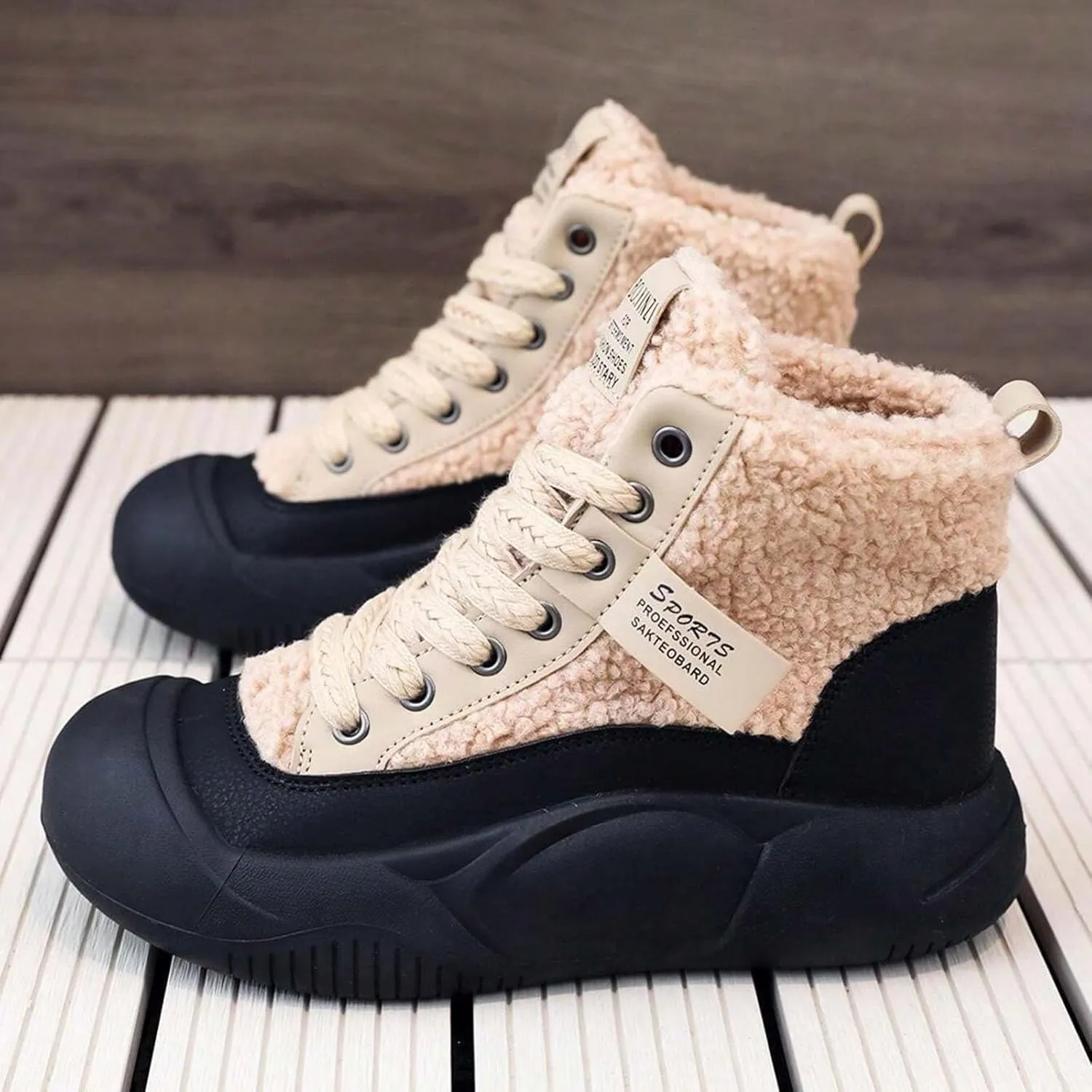 Winter Velvet Cotton Shoes - Thick Sole Casual Snow White Mens Shoes