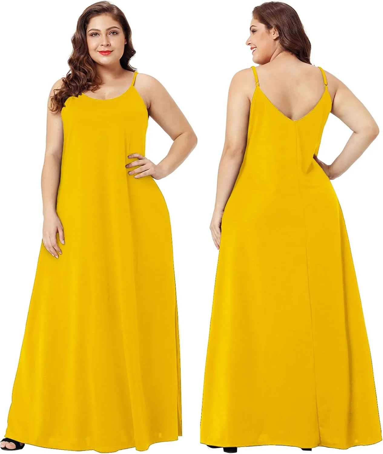 Wolddress Womens 2025 Casual Sleeveless Sundress Plus Size Loose Plain Long Summer Beach Maxi Dress with Pockets S-5X