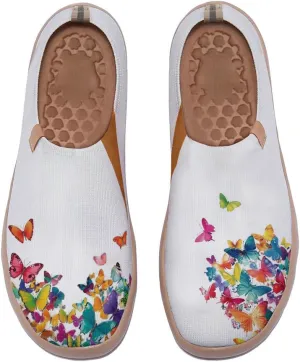 Women Artistic Painting Slip On Travel Shoes Breathable Comfort Walking Loafers Lightweight Arch Support Outdoor Footwear