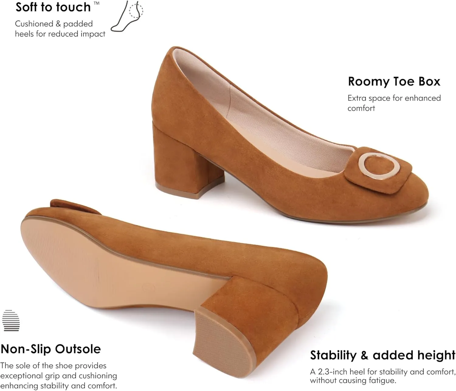 Women Bunion Shoes Orthopedic Slip On Loafers Low Heel Pumps