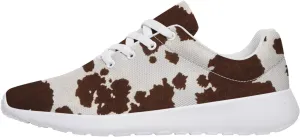 Womenns Mens Tennis Shoes Walking Sneakers Brown Cow Print Running Shoes Gifts for Girls Boys,US Size 5.5 Women/3.5 Men
