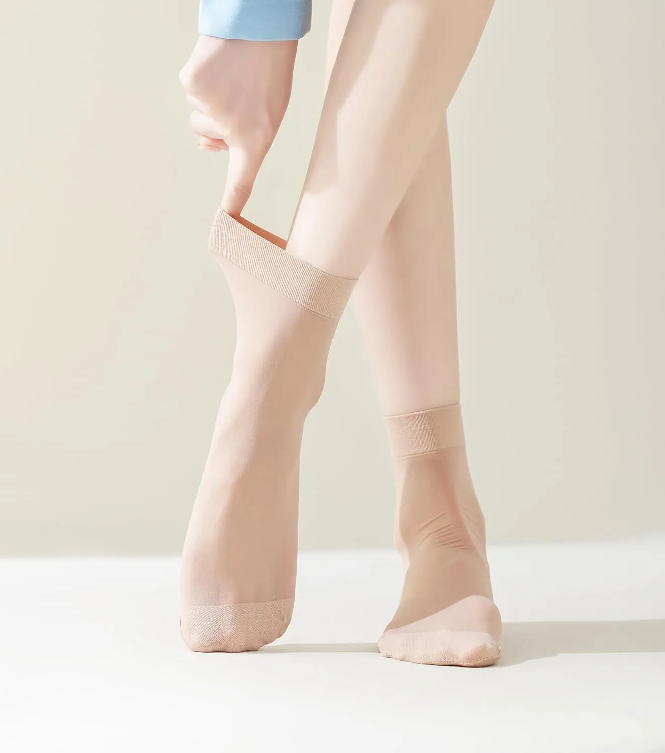 Women's 10-24 Pairs (in Gift Box) Ankle High Sheer Nylon Socks Soft Tight Hosiery with Reinforced Toe