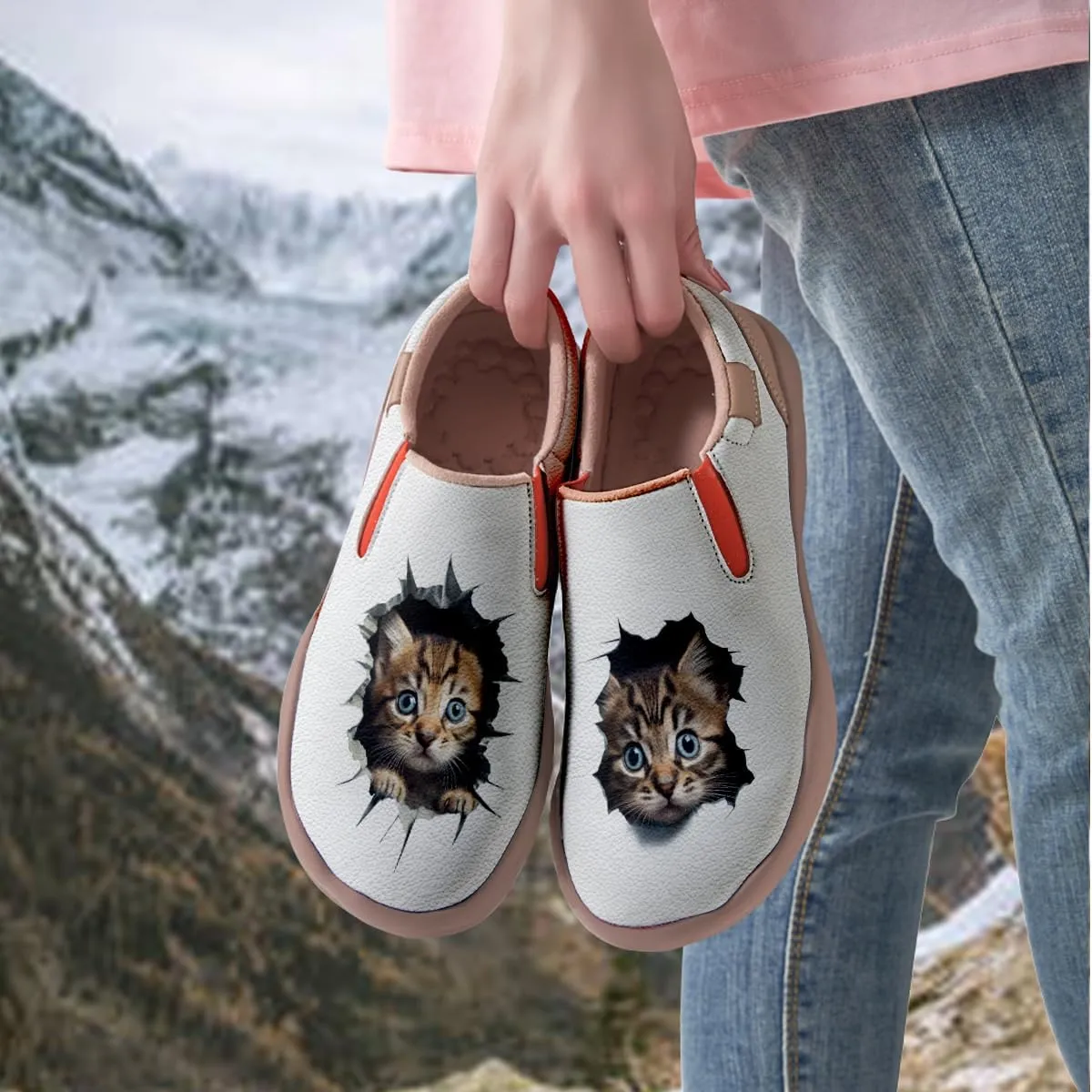Women's Animal Art Loafers Slip On Casual Travel Shoes Walking Lightweight Comfort Fashion Sneakers