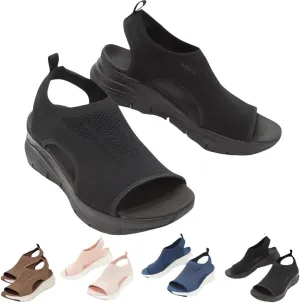 Women's Breathable Orthopedic Sandals, 2024 New Soft Shoes Go Walking Slip on Diabetic Foam Shoes, Arch Support Shoes for Women Wide Width