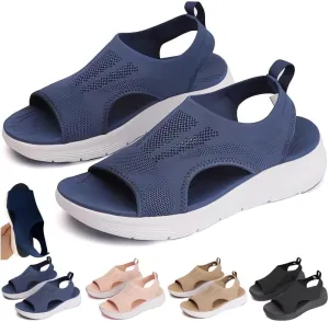 Women's Breathable Orthopedic Sandals - 2024 New Soft Shoes Go Walking Slip on Diabetic Foam Shoes, Arch Support Shoes Wide Width