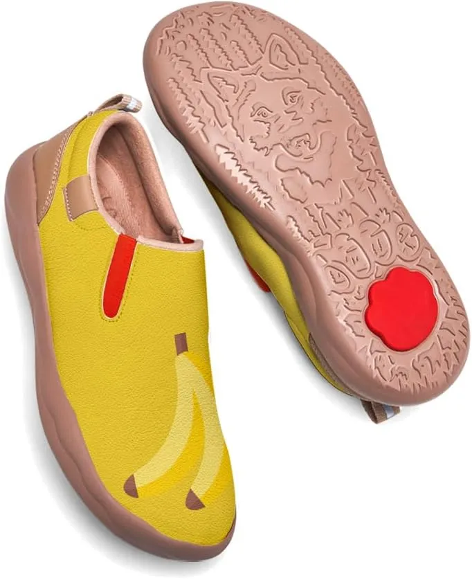 Women’s Casual Travel Shoe - Loafers Slip On Fruit Art Painted Sneakers Comfort Breathe Walking Shoes